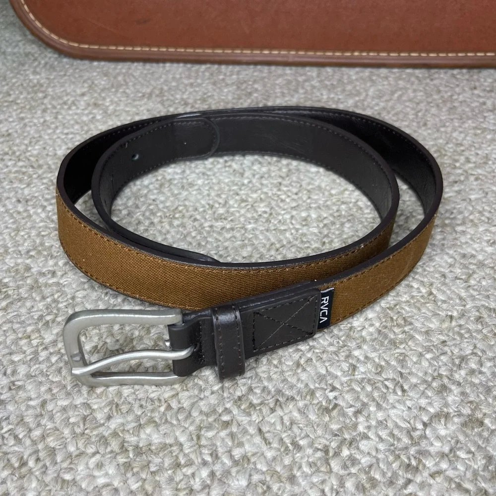 RVCA canvas and leather belt